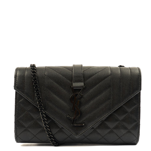 Picture of Saint Laurent Cross Body Envelope Wallet  - Small in Black, Leather