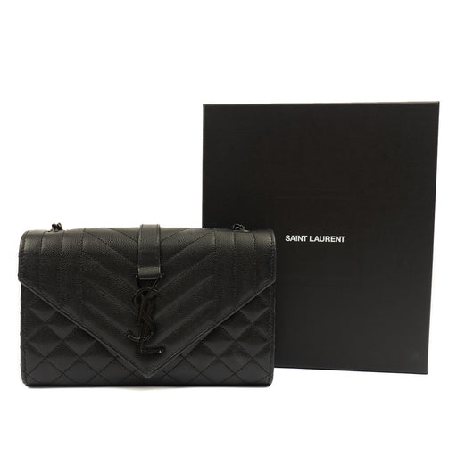 Picture of Saint Laurent Cross Body Envelope Wallet  - Small in Black, Leather