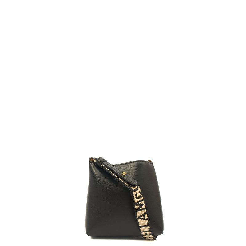 Picture of Stella McCartney Cross Body Logo Crossbody - Mini in Black, Vegan Leather