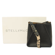 Picture of Stella McCartney Cross Body Logo Crossbody - Mini in Black, Vegan Leather