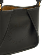 Picture of Stella McCartney Cross Body Logo Crossbody - Mini in Black, Vegan Leather
