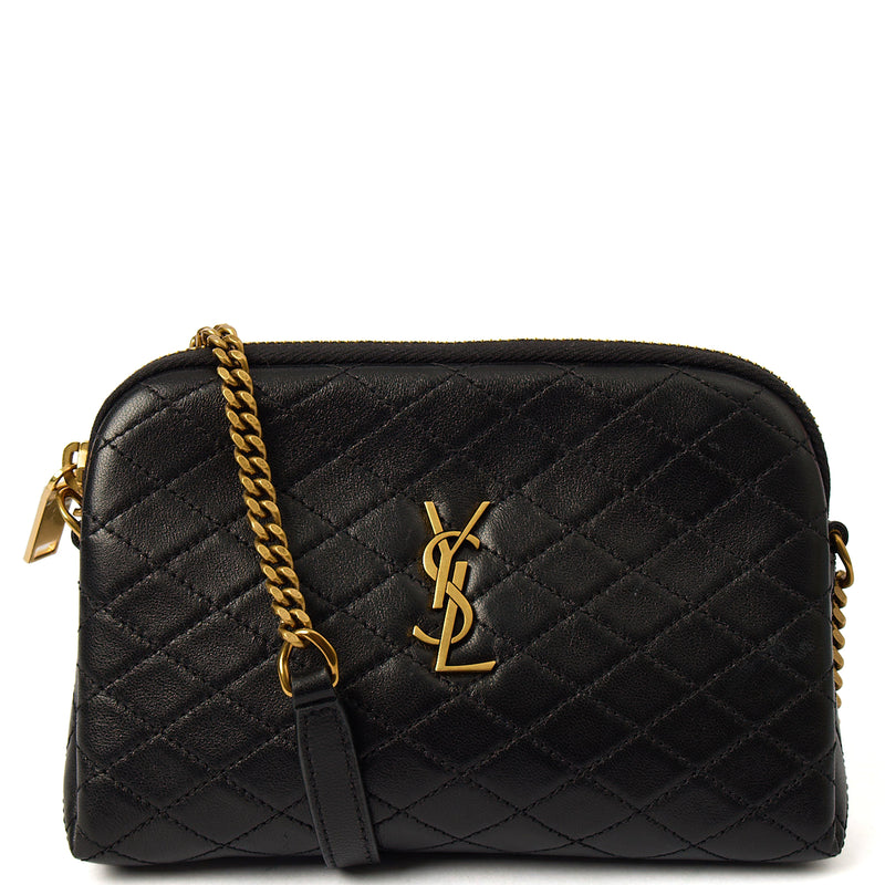 Picture of Saint Laurent Cross Body Gaby - Medium in Black, Leather