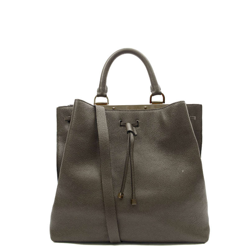Picture of Mulberry Tote Kensington in Grey, Calfskin Leather