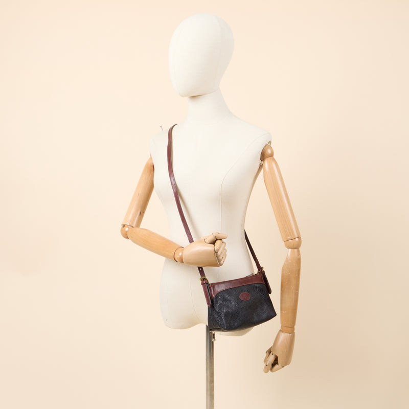 Picture of Mulberry Cross Body Vintage Shoulder Bag in Black, Scotchgrain