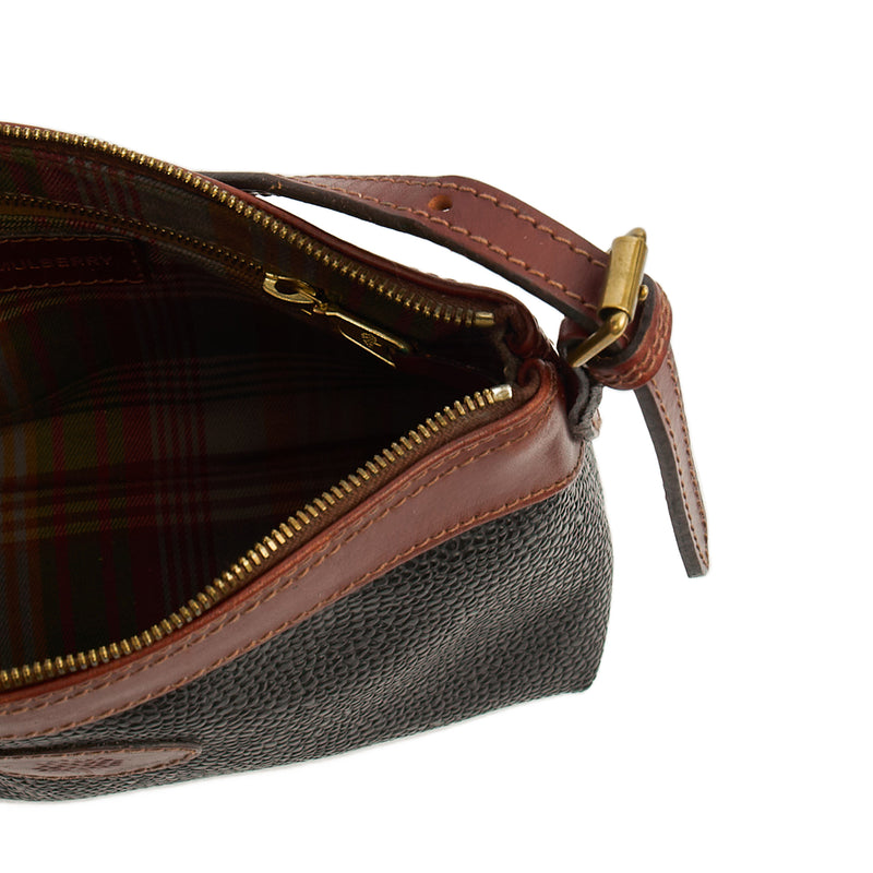 Picture of Mulberry Cross Body Vintage Shoulder Bag in Black, Scotchgrain