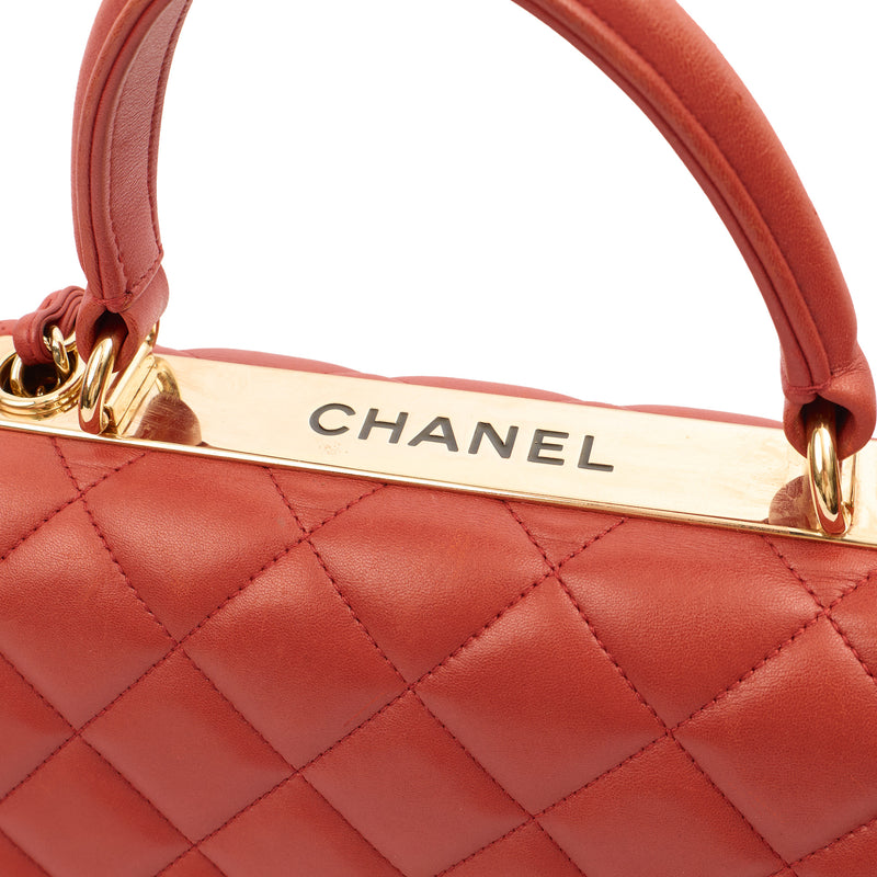 Picture of Chanel Top Handle Trendy CC in Red, Lambskin Leather