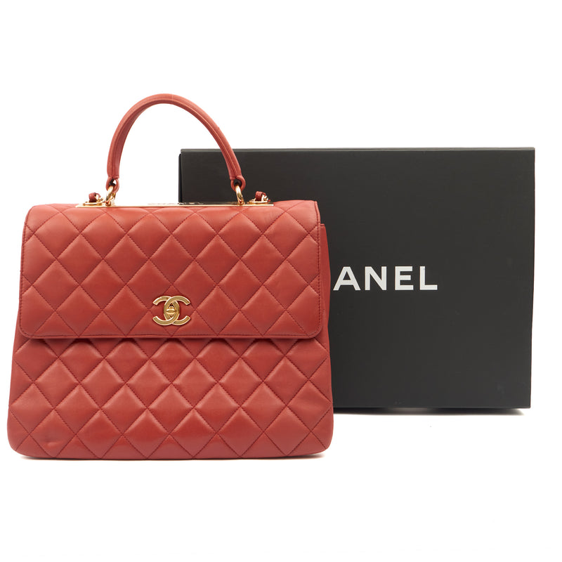 Picture of Chanel Top Handle Trendy CC in Red, Lambskin Leather