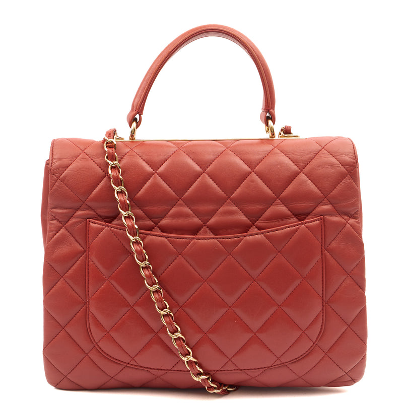 Picture of Chanel Top Handle Trendy CC in Red, Lambskin Leather