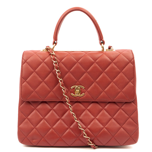 Picture of Chanel Top Handle Trendy CC in Red, Lambskin Leather