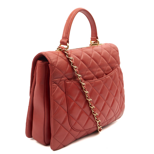 Picture of Chanel Top Handle Trendy CC in Red, Lambskin Leather