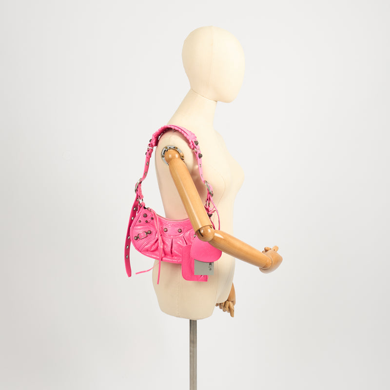 Picture of Balenciaga Cross Body Le Cagole XS in Pink, Agneau (Lambskin)