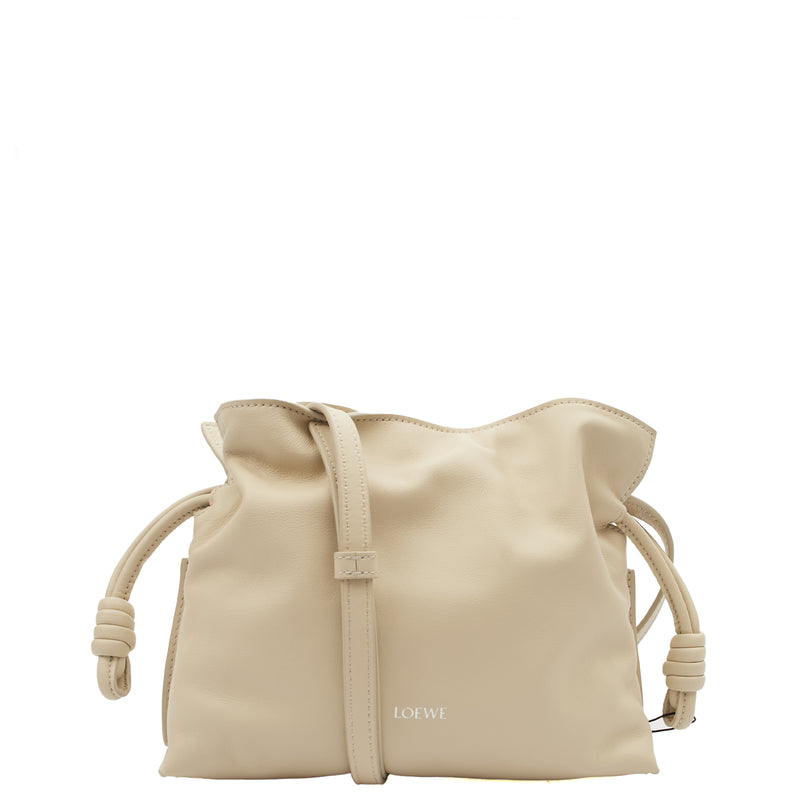 Picture of Loewe Cross Body Flamenco in Neutral, Leather
