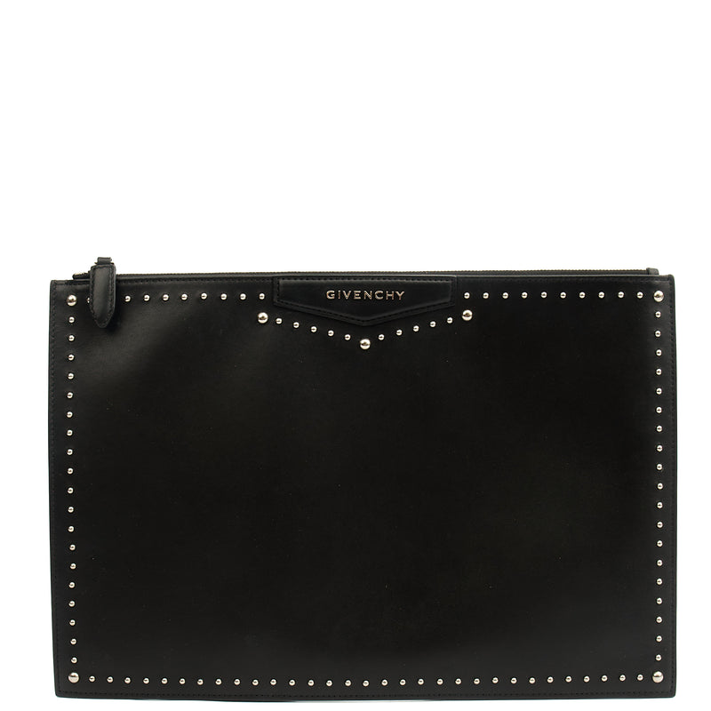 Picture of Givenchy Clutch Zip Pouch in Black, Box Calfskin