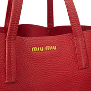 Picture of Miu Miu Tote Tote in Red, Leather