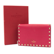 Picture of Valentino Cross Body Rockstud Spike Cross Body Clutch in Pink, Calfskin