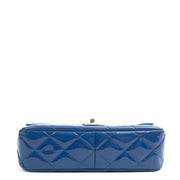 Picture of Chanel Shoulder Bag Classic Single Flap - Small in Blue, Patent Leather