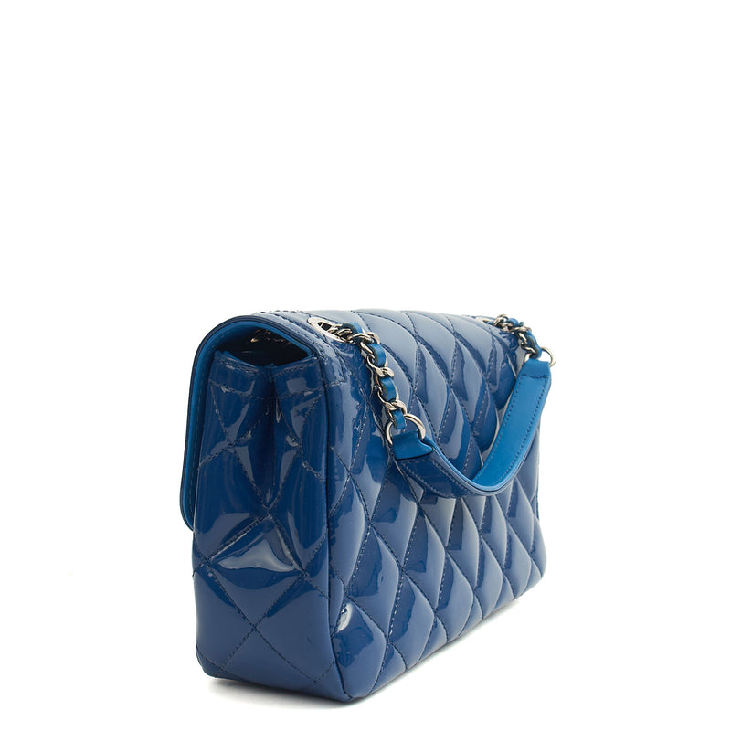 Picture of Chanel Shoulder Bag Classic Single Flap - Small in Blue, Patent Leather