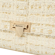 Picture of Aspinal of London Shoulder Bag Lottie in White, Fabric
