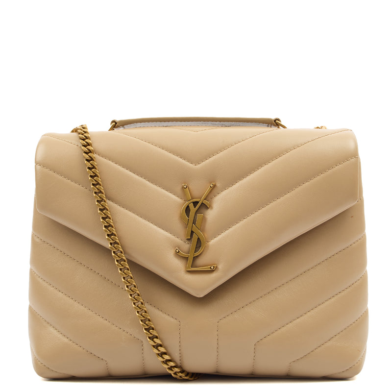 Picture of Saint Laurent Shoulder Bag Lou Lou - Small in Neutral, Calfskin Leather