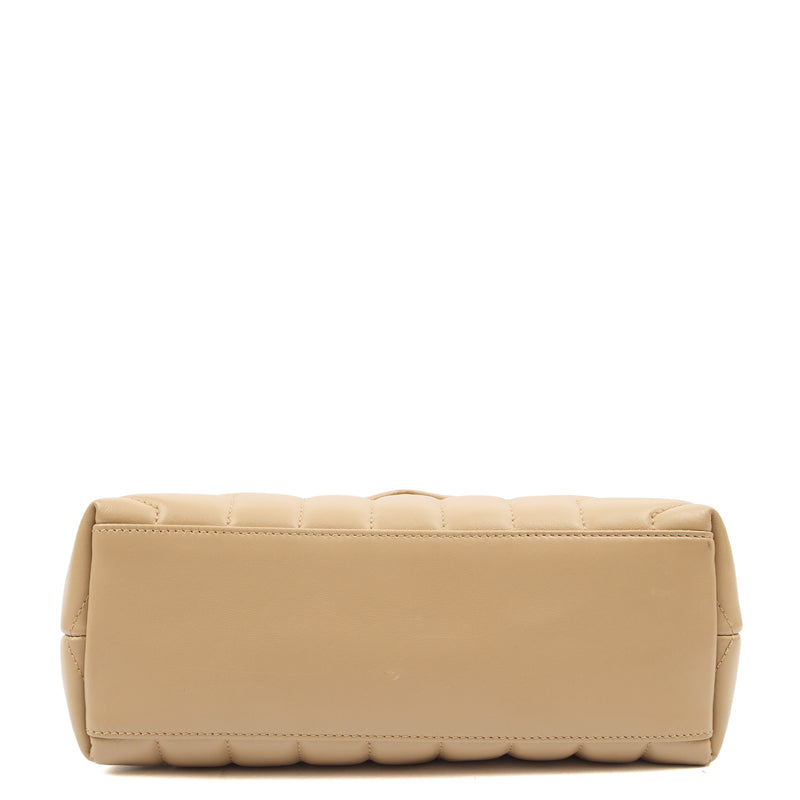 Picture of Saint Laurent Shoulder Bag Lou Lou - Small in Neutral, Calfskin Leather
