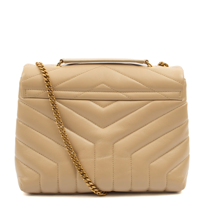 Picture of Saint Laurent Shoulder Bag Lou Lou - Small in Neutral, Calfskin Leather