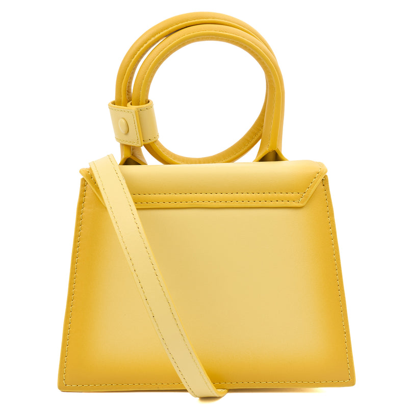 Picture of Jacquemus Cross Body Le Chiquito Noeud in Yellow, Leather