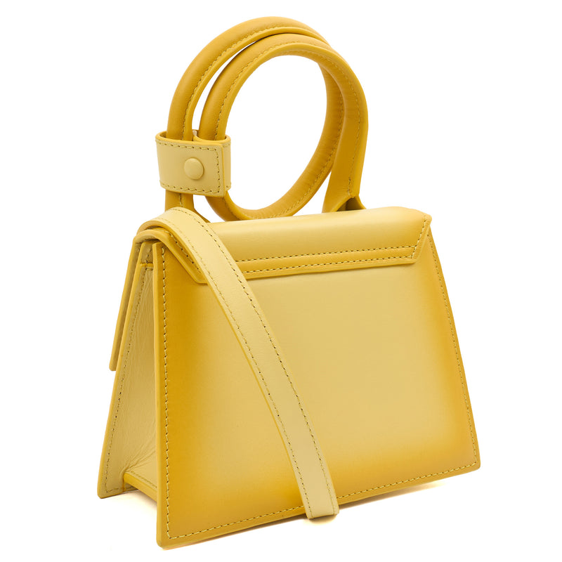 Picture of Jacquemus Cross Body Le Chiquito Noeud in Yellow, Leather