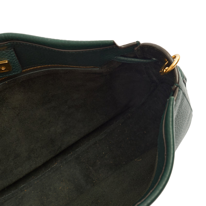 Picture of Mulberry Top Handle Iris Hobo in Mulberry Green, Calfskin Leather