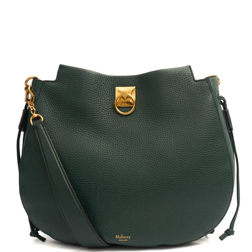 Picture of Mulberry Top Handle Iris Hobo in Mulberry Green, Calfskin Leather