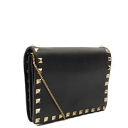 Picture of Valentino Cross Body Rockstud Crossbody Bag - Small in Black, Calfskin