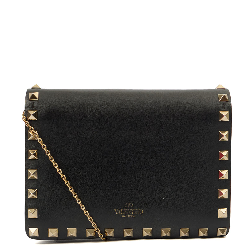 Picture of Valentino Cross Body Rockstud Crossbody Bag - Small in Black, Calfskin