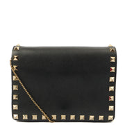 Picture of Valentino Cross Body Rockstud Crossbody Bag - Small in Black, Calfskin
