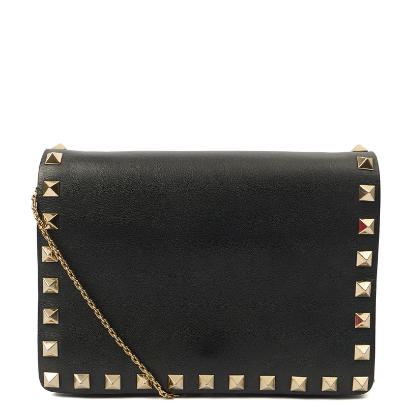 Picture of Valentino Cross Body Rockstud Crossbody Bag - Small in Black, Calfskin