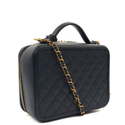 Picture of Chanel Shoulder Bag CC Filigree Vanity Case in Blue, Leather