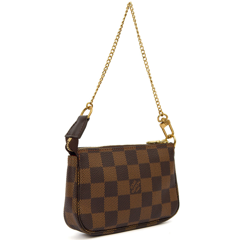 Picture of Louis Vuitton Mini Bag Pochette - Mini in Damier Ebene, Canvas