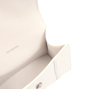 Picture of Balenciaga Mini Bag Hourglass Top Handle Small in White, Exotic Effect Leather