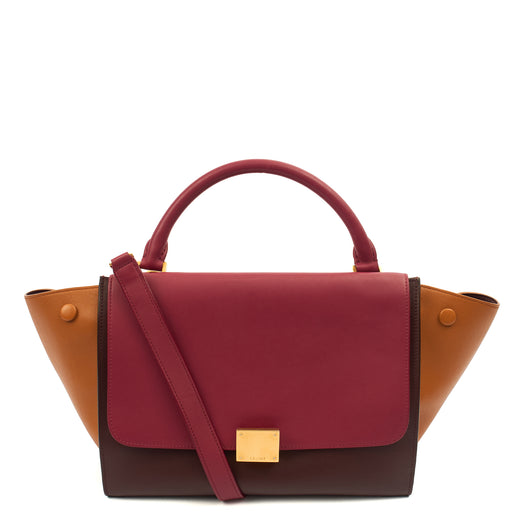 Picture of Celine Top Handle Trapeze - Medium in Red, Leather