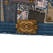 Picture of Chanel Shoulder Bag Boy - Small in Blue, Fabric