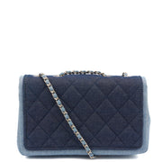 Picture of Chanel Cross Body Flap Bag in Navy, Canvas