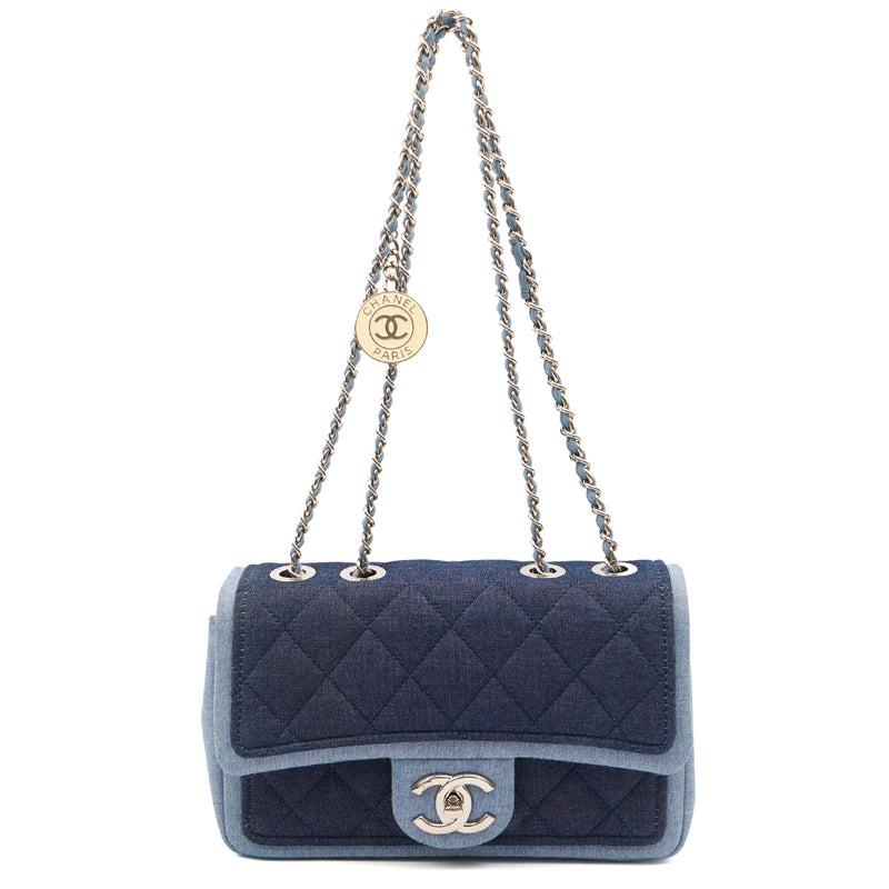 Picture of Chanel Cross Body Flap Bag in Navy, Canvas