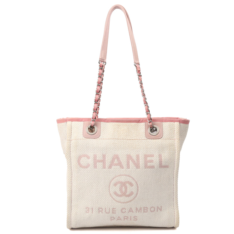 Picture of Chanel Tote Deauville Tote - Small in Pink, Fabric