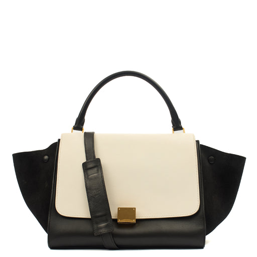 Picture of Celine Tote Trapeze - Medium in Black, Leather