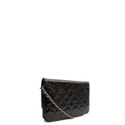 Picture of Chanel Cross Body Wallet on Chain in Black, Patent Leather