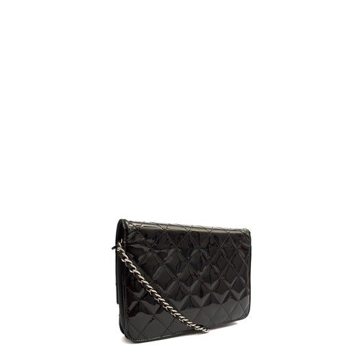 Picture of Chanel Cross Body Wallet on Chain in Black, Patent Leather