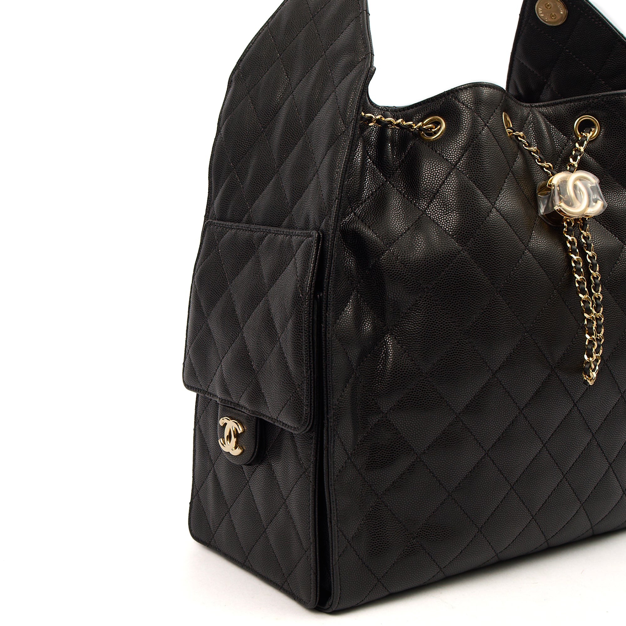 Chanel 25 - Medium in Black, Caviar Leather | The Handbag Clinic