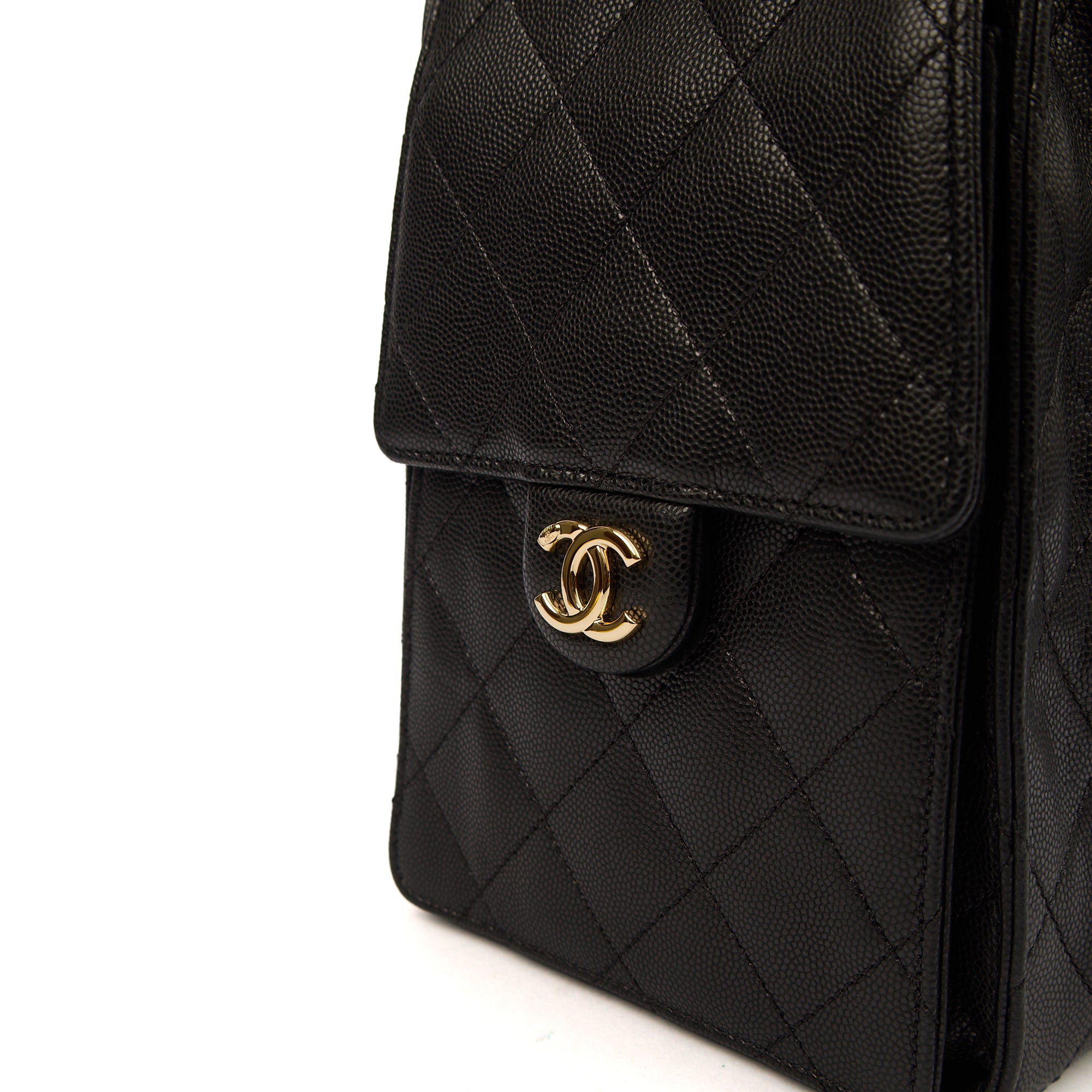 Chanel 25 - Medium in Black, Caviar Leather | The Handbag Clinic