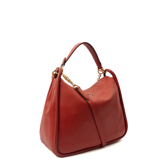 Picture of Mulberry Tote Leighton - Small in Red, Calfskin Leather