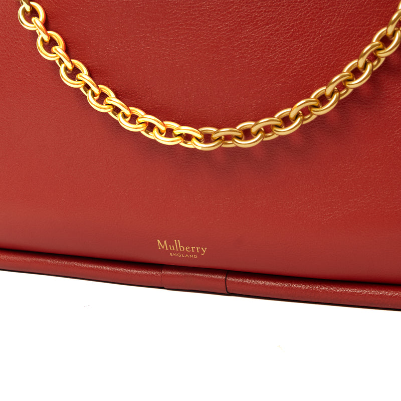 Picture of Mulberry Tote Leighton - Small in Red, Calfskin Leather