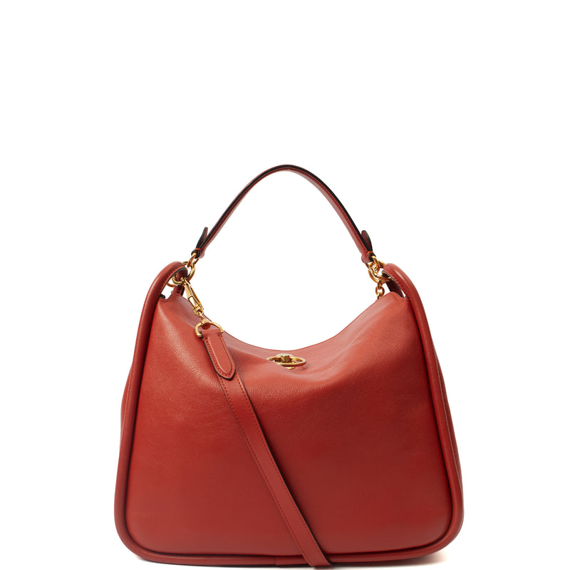 Picture of Mulberry Tote Leighton - Small in Red, Calfskin Leather