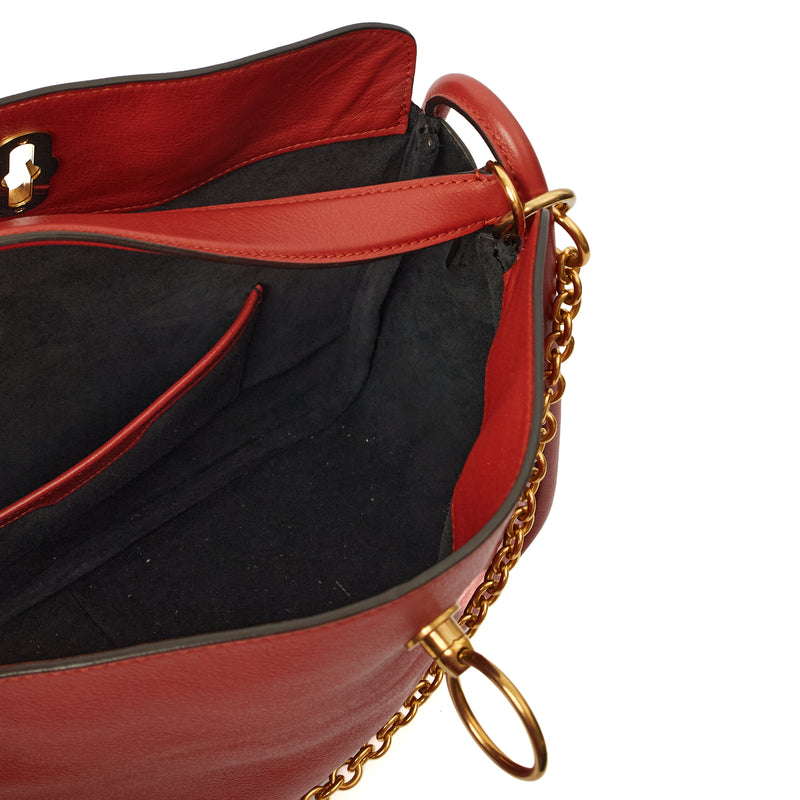 Picture of Mulberry Tote Leighton - Small in Red, Calfskin Leather